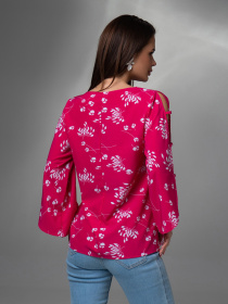 Блуза ISSA Plus модель SA-525_малиновый Фото