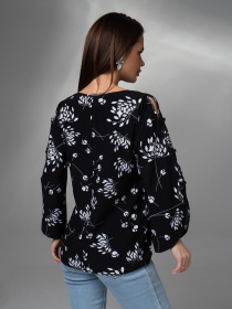 Блуза ISSA Plus модель SA-525_черный Фото