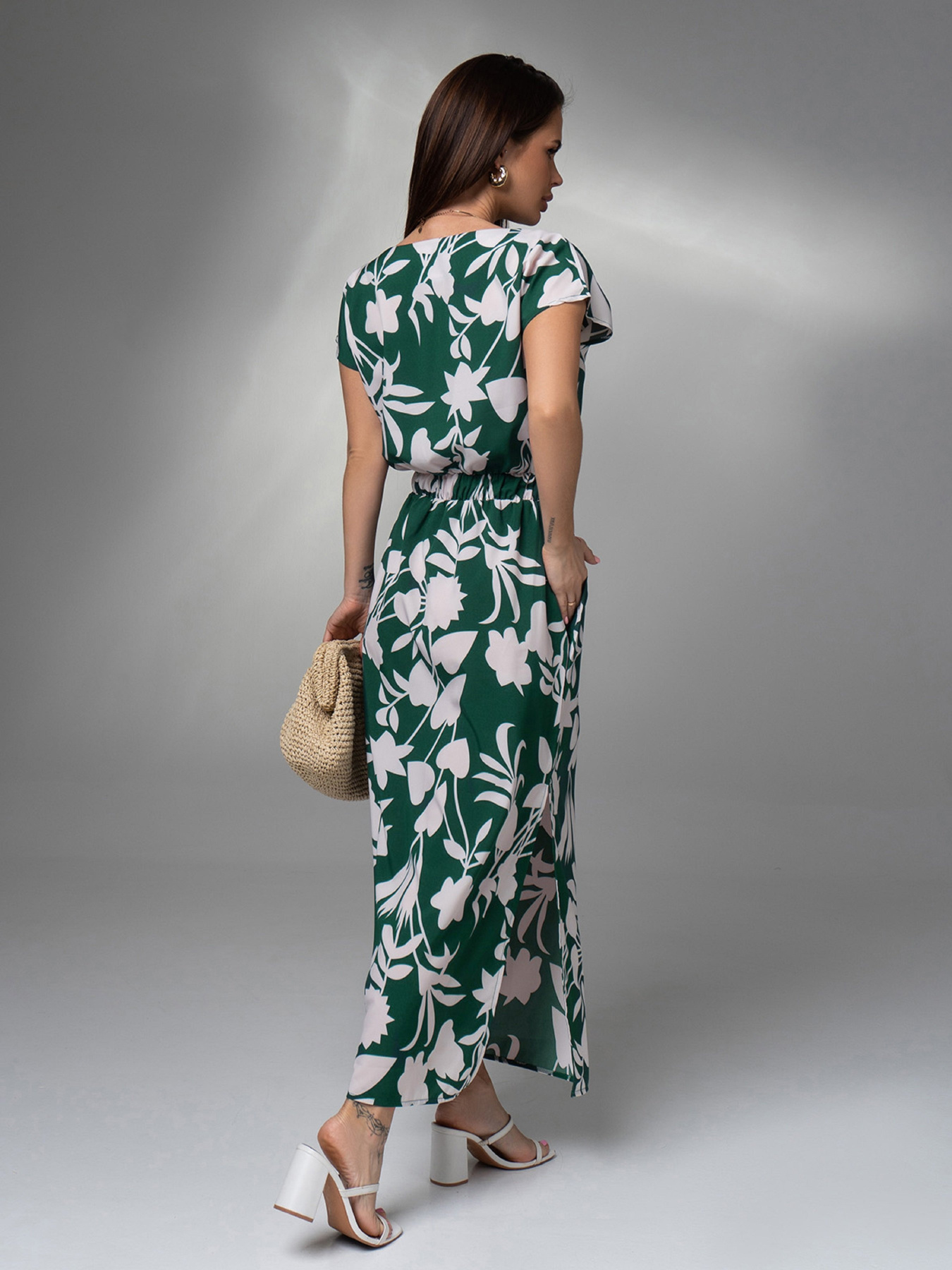 Сукня максі ISSA Plus модель 14603_зеленый Фото