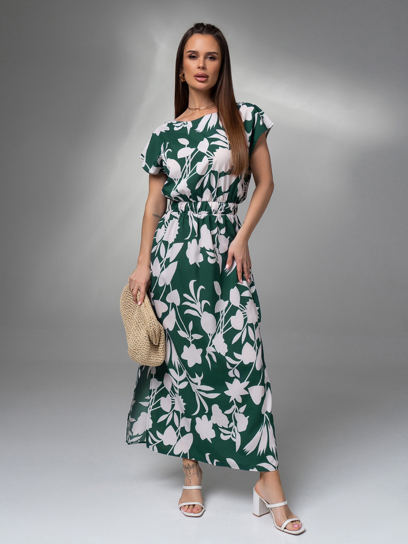 Сукня максі ISSA Plus модель 14603_зеленый Фото