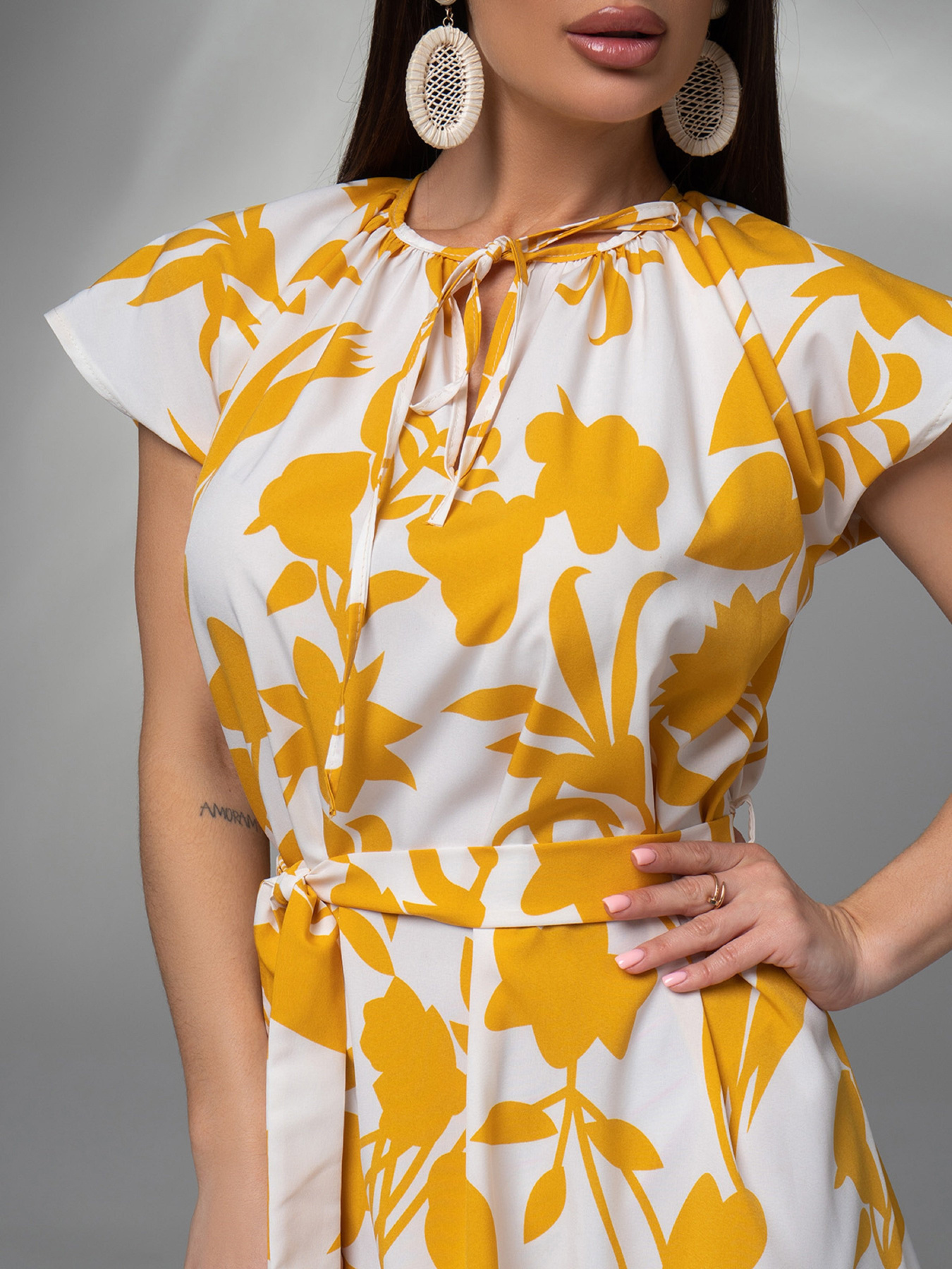 Платье миди ISSA Plus модель 14608_мультиколор Фото