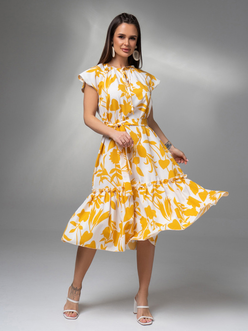 Сукня міді ISSA Plus модель 14608_мультиколор Фото