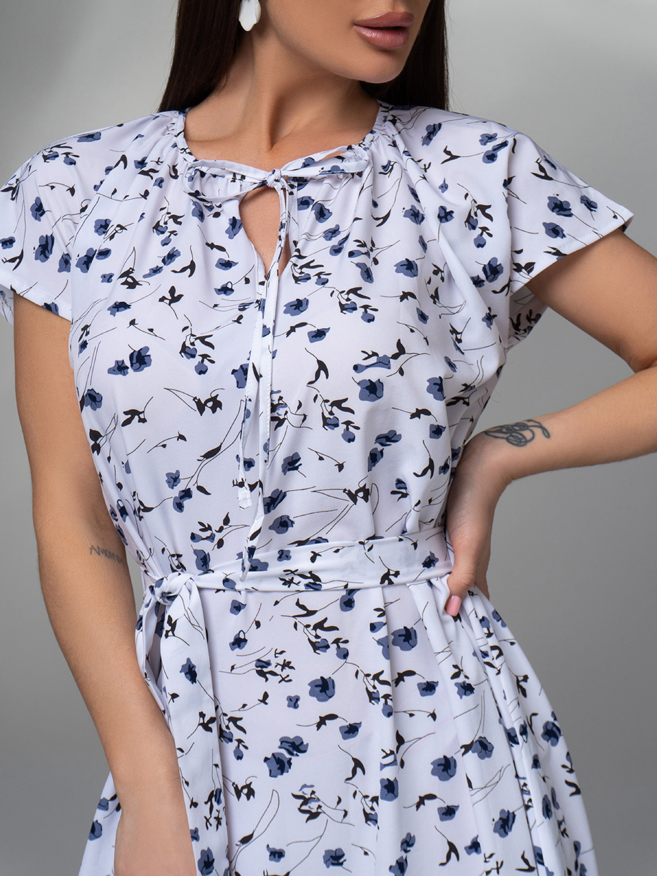 Платье миди ISSA Plus модель 14610_белый Фото