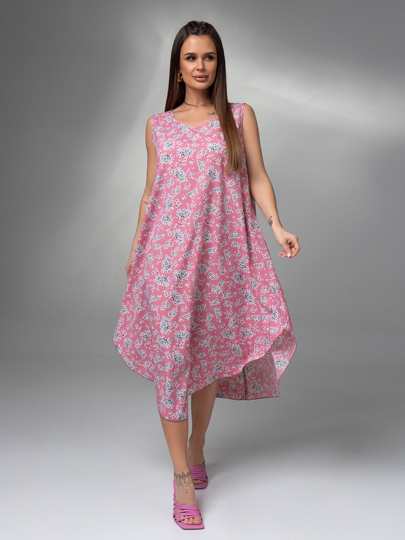Сарафан ISSA Plus модель 14615_розовый Сарафан ISSA Plus модель 14615_розовый Фото