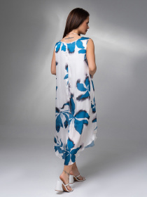 Сарафан ISSA Plus модель 14616_белый_синий Фото
