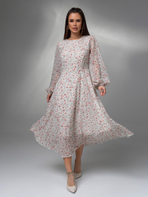 Сукня міді ISSA Plus модель 14621_мультиколор Сукня міді ISSA Plus модель 14621_мультиколор Фото