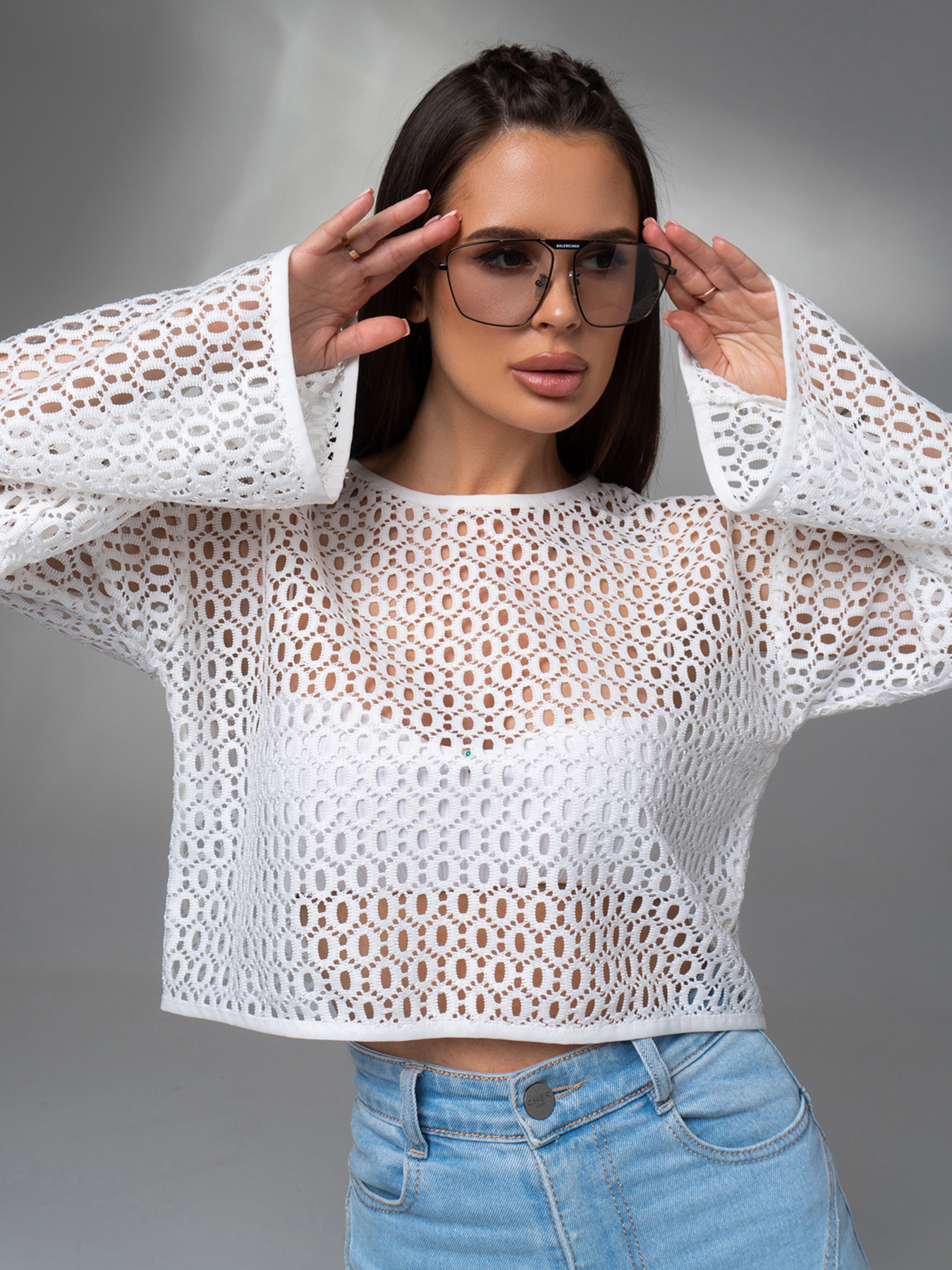 Лонгслив ISSA Plus модель 14624_белый Фото