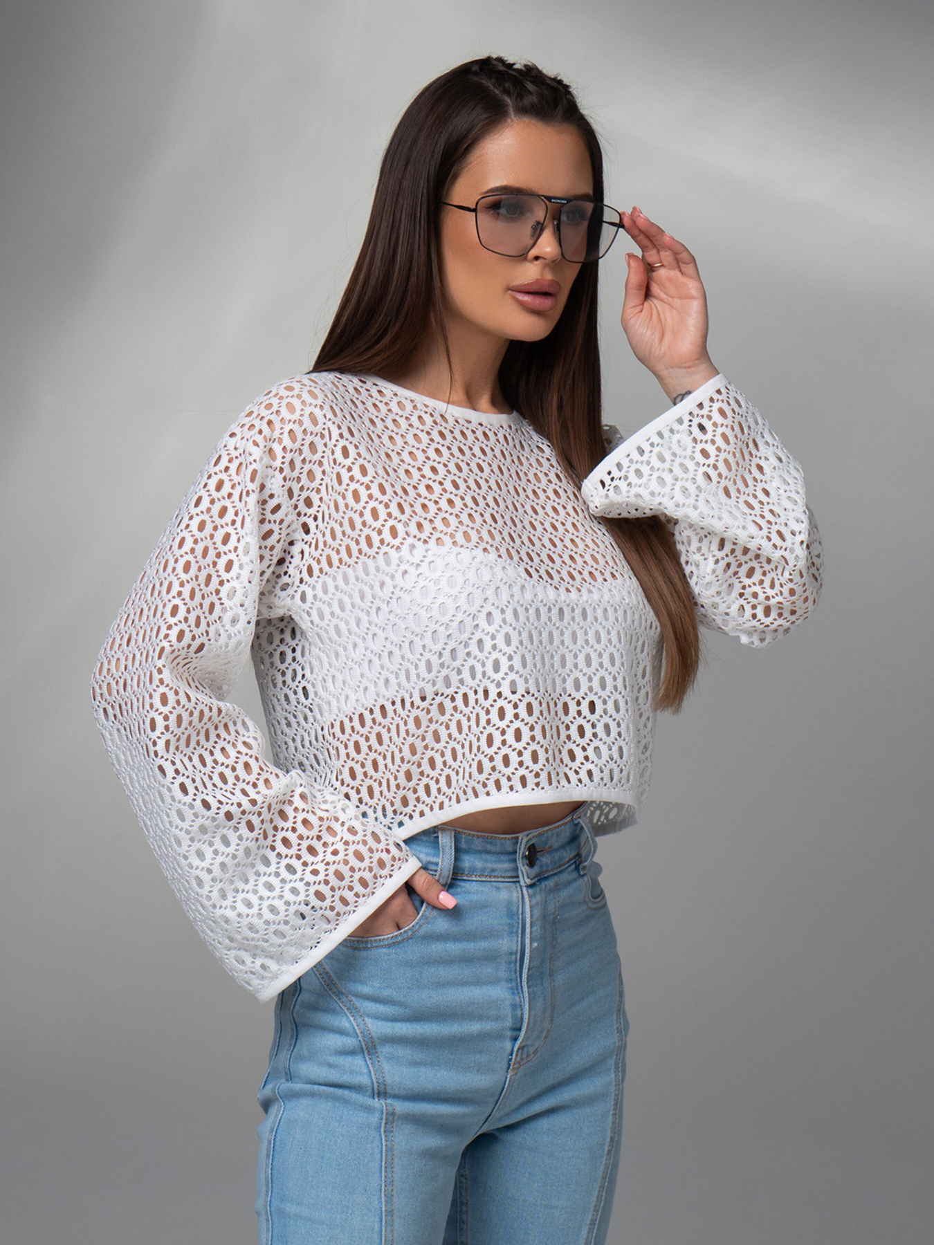 Лонгслив ISSA Plus модель 14624_белый Фото