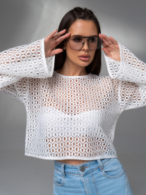 Лонгслив ISSA Plus модель 14624_белый Фото