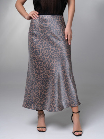 Юбка миди ISSA Plus модель 14629_мультиколор Фото