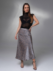 Юбка миди ISSA Plus модель 14629_мультиколор Фото