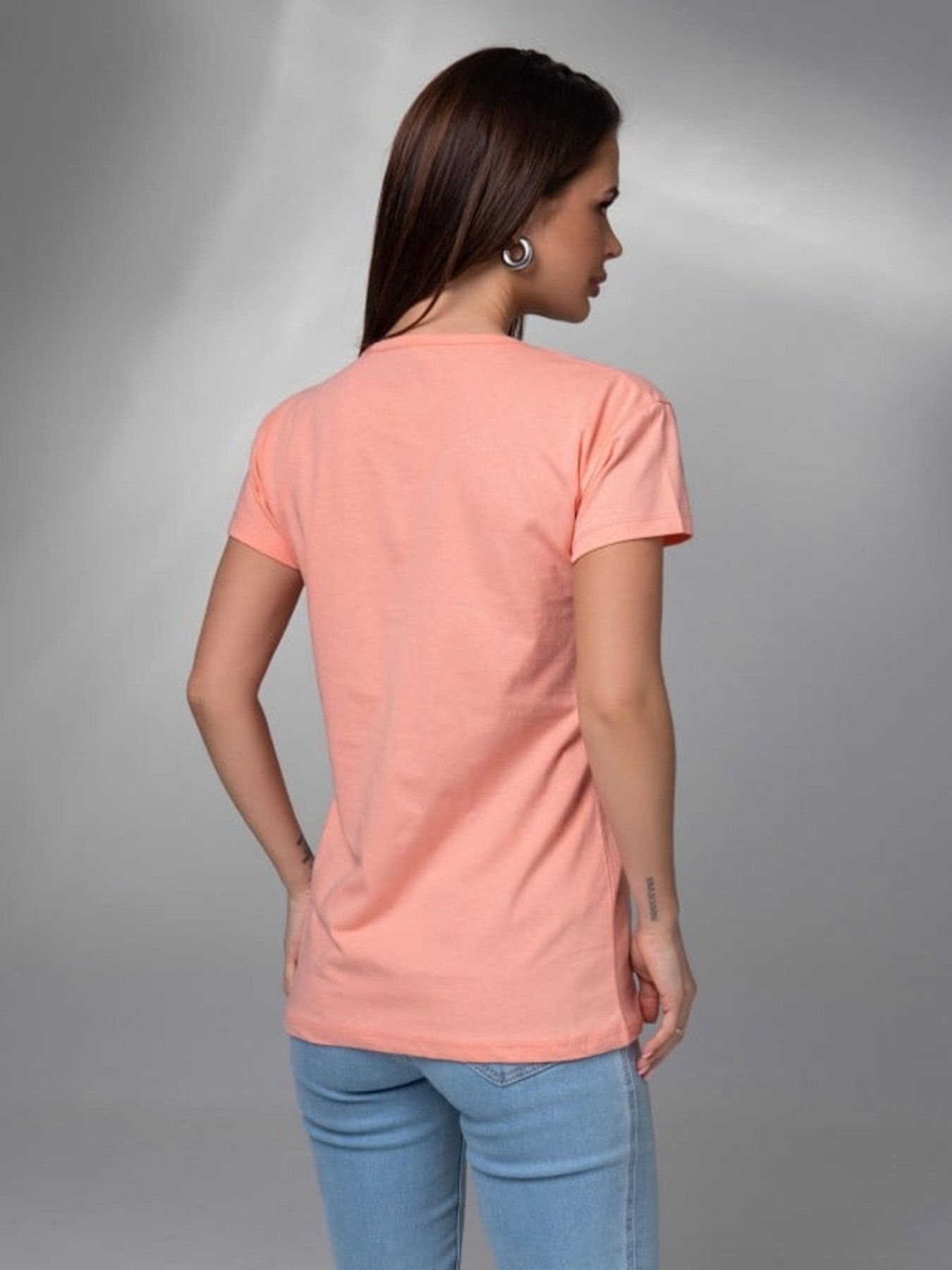 Футболка ISSA Plus модель WN20-598_персиковый Фото