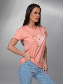 Футболка ISSA Plus модель WN20-598_персиковый Фото