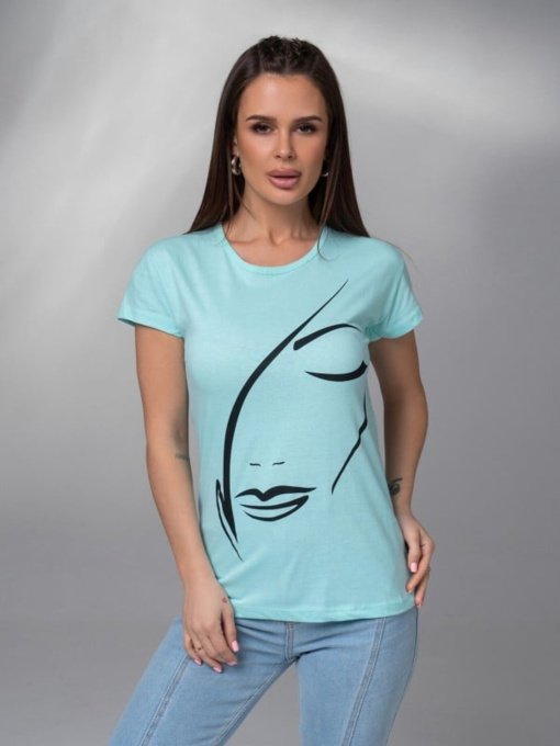 Футболка ISSA Plus модель WN20-614_мятный Фото