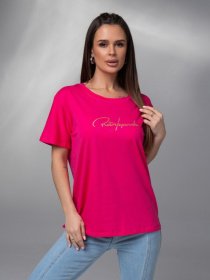 Футболка ISSA Plus модель WN20-616_малиновый Футболка ISSA Plus модель WN20-616_малиновый Фото