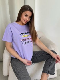 Футболка ISSA Plus модель WN20-617_сиреневый Фото