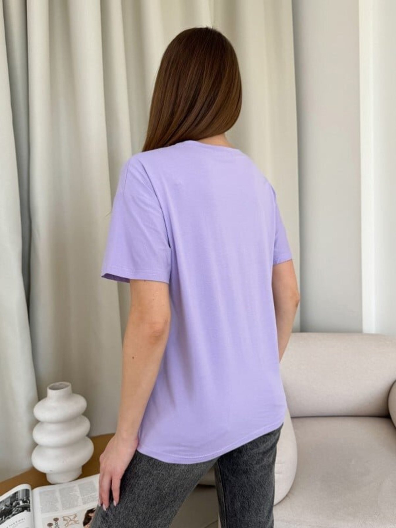 Футболка ISSA Plus модель WN20-617_сиреневый Фото
