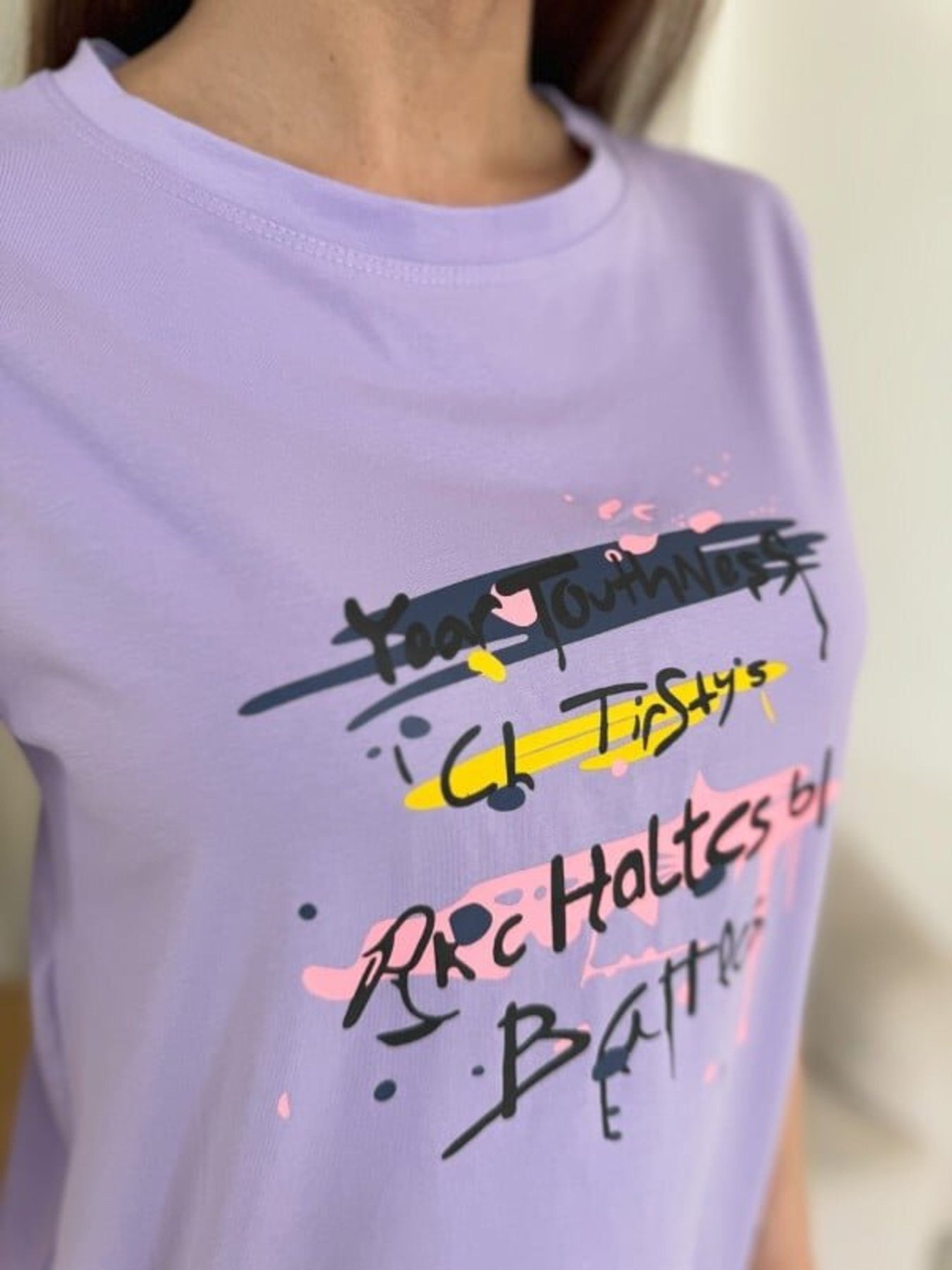 Футболка ISSA Plus модель WN20-617_сиреневый Фото