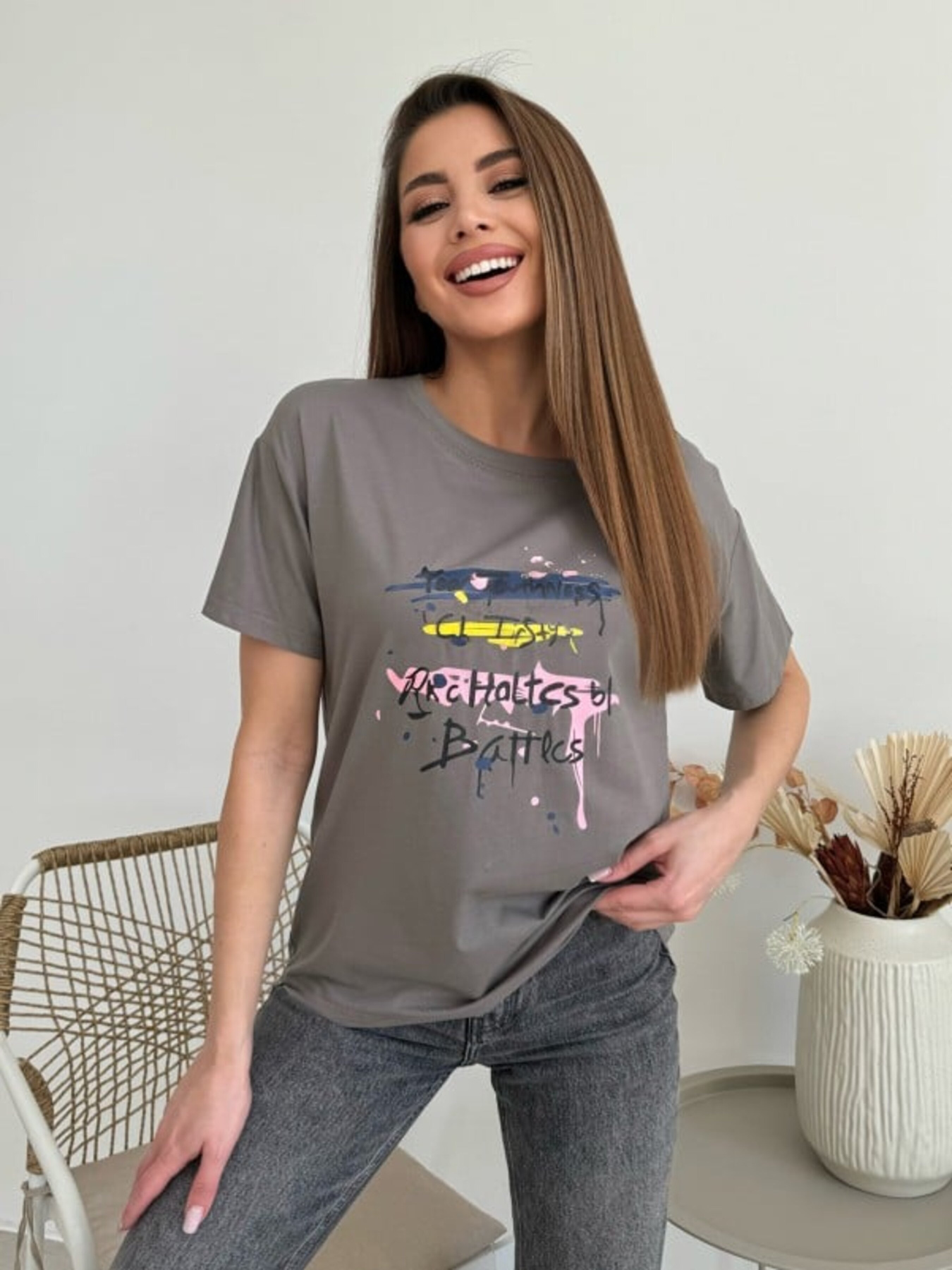 Футболка ISSA Plus модель WN20-617_темно_серый Фото