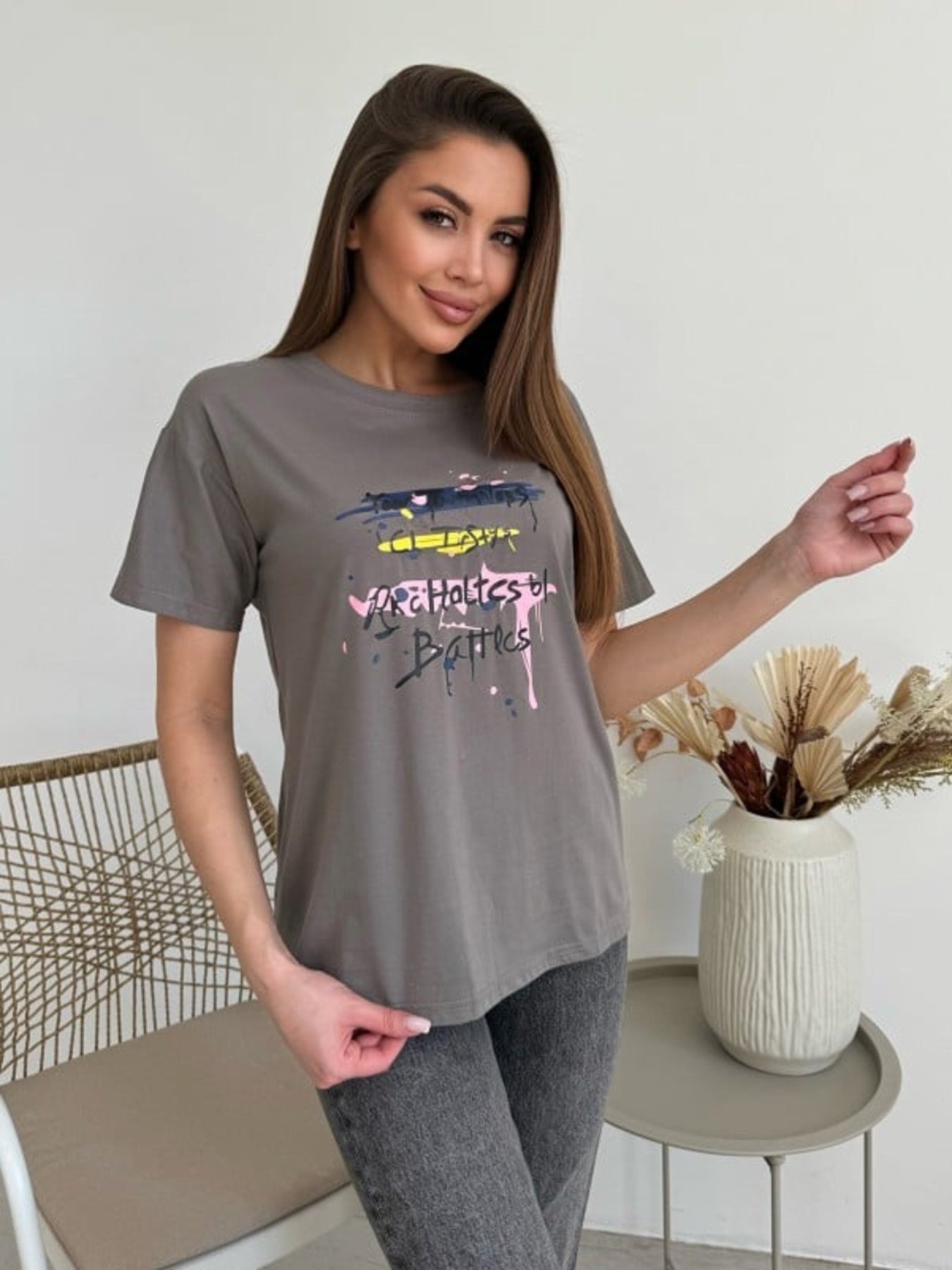 Футболка ISSA Plus модель WN20-617_темно_серый Фото