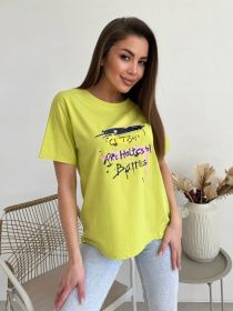 Футболка ISSA Plus модель WN20-617_салатовый Футболка ISSA Plus модель WN20-617_салатовый Фото