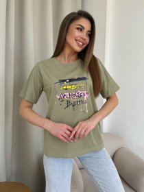 Футболка ISSA Plus модель WN20-617_хаки Фото