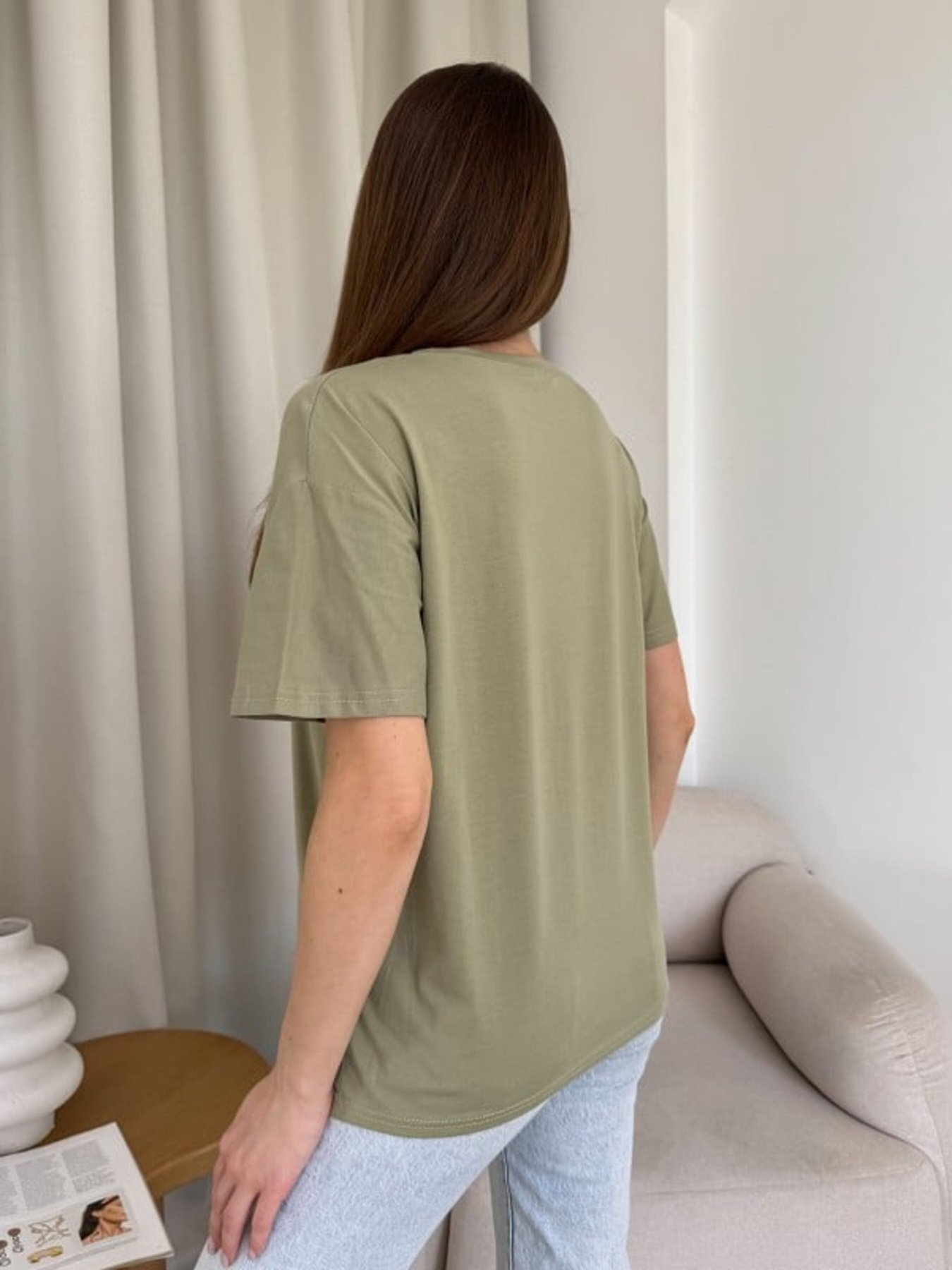 Футболка ISSA Plus модель WN20-617_хаки Фото