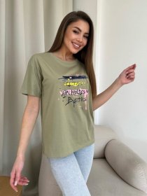 Футболка ISSA Plus модель WN20-617_хаки Фото