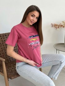Футболка ISSA Plus модель WN20-617_темно_розовый Фото