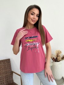 Футболка ISSA Plus модель WN20-617_темно_розовый Фото