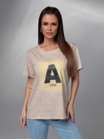 Футболка ISSA Plus модель WN20-618_бежевый Фото