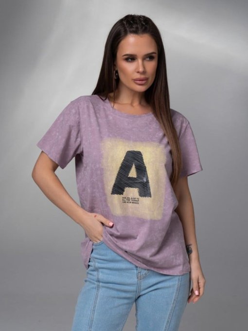Футболка ISSA Plus модель WN20-618_сиреневый Фото