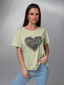 Футболка ISSA Plus модель WN20-619_салатовый Фото