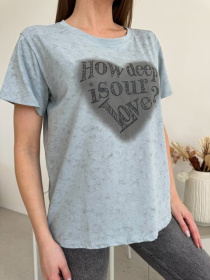 Футболки и поло ISSA Plus модель WN20-619_голубой Фото