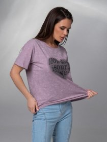 Футболка ISSA Plus модель WN20-619_сиреневый Фото
