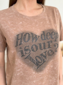 Футболка ISSA Plus модель WN20-619_коричневый Фото