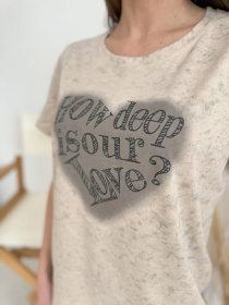 Футболка ISSA Plus модель WN20-619_бежевый Фото