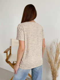 Футболка ISSA Plus модель WN20-619_бежевый Футболка ISSA Plus модель WN20-619_бежевый Фото