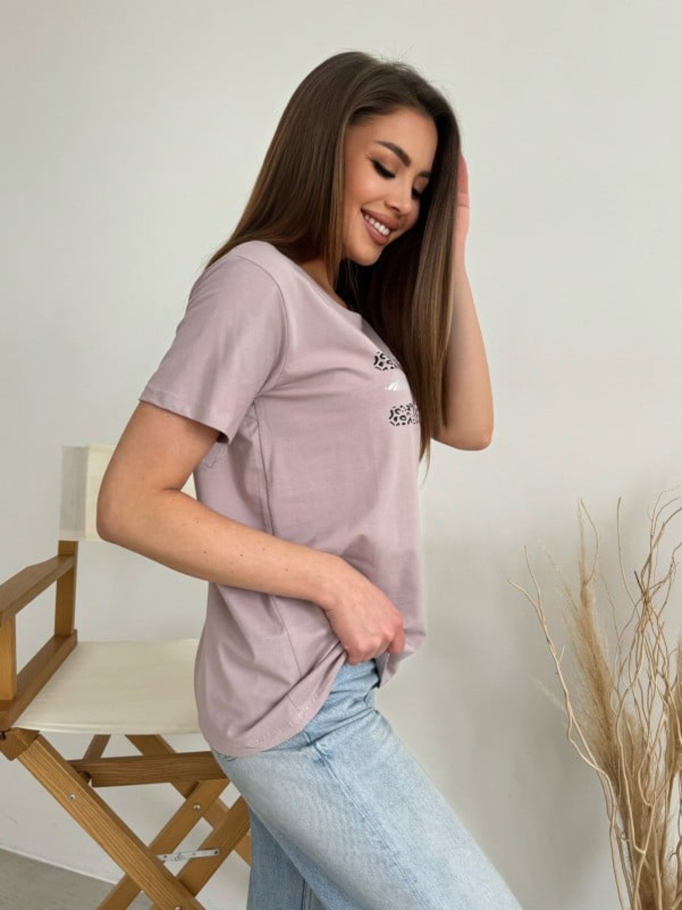 Футболка ISSA Plus модель WN20-620_темно_бежевый Фото