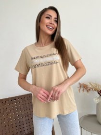 Футболка ISSA Plus модель WN20-620_бежевый Фото