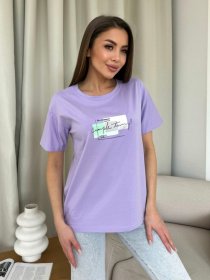 Футболка ISSA Plus модель WN20-621_сиреневый Фото