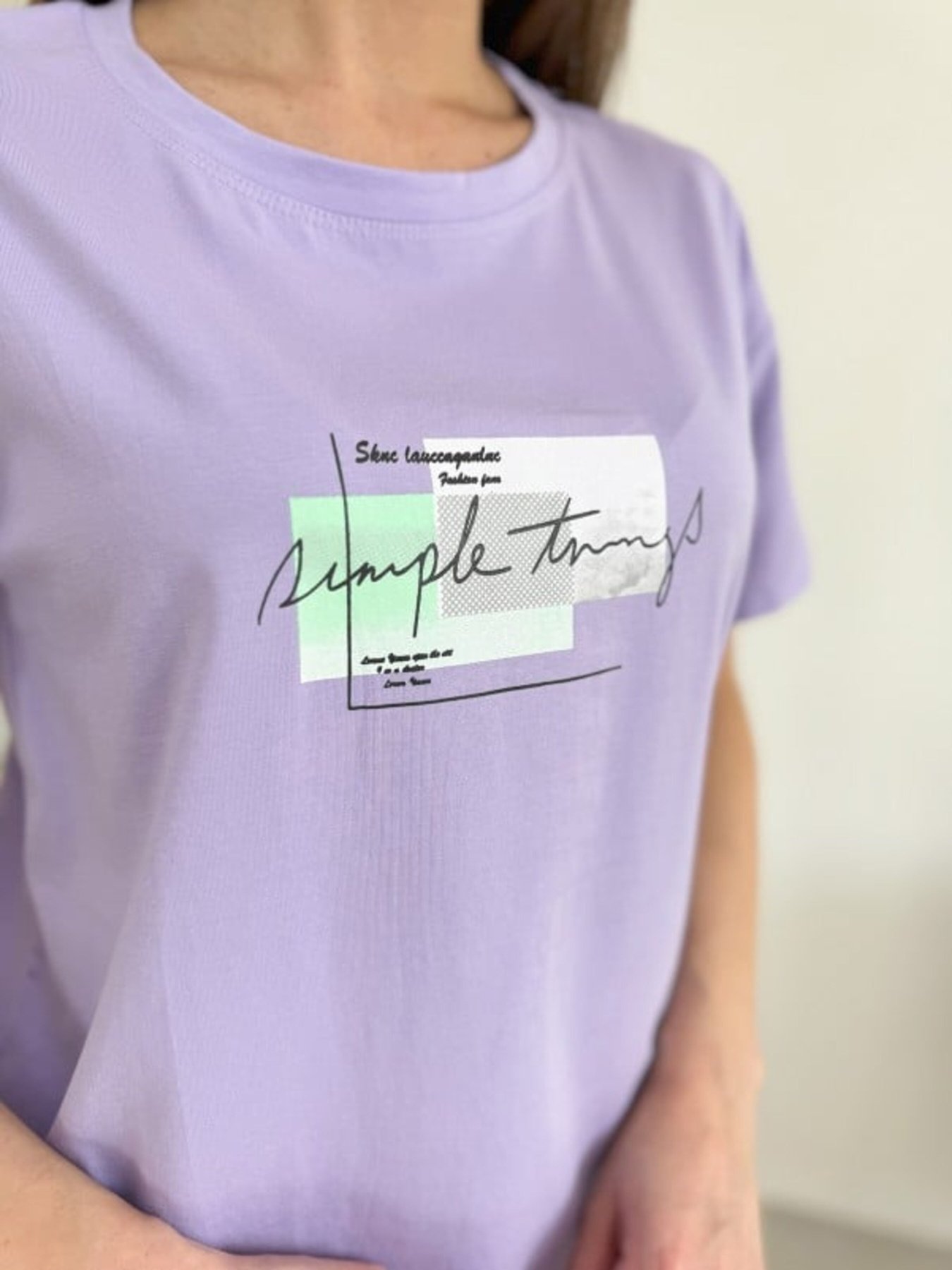 Футболка ISSA Plus модель WN20-621_сиреневый Фото