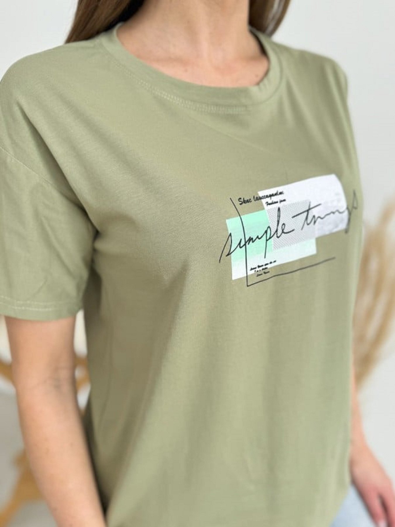 Футболка ISSA Plus модель WN20-621_хаки Фото