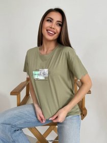 Футболка ISSA Plus модель WN20-621_хаки Фото