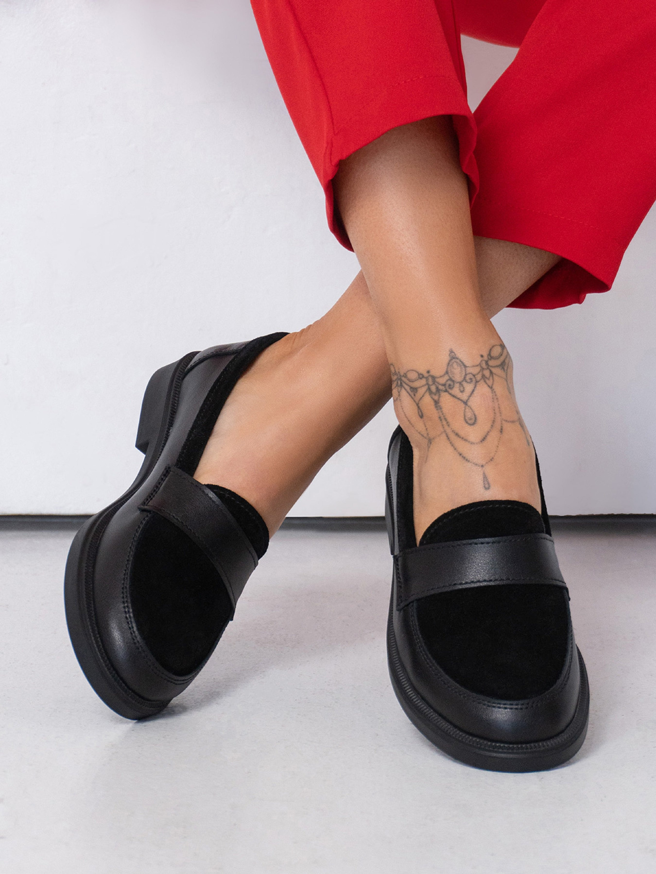 Лоферы ISSA Plus модель OB2-453_черный Фото