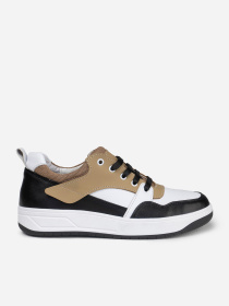 Кроссовки ISSA Plus модель OB2-454_черный_бежевый Фото