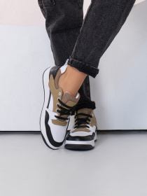 Кросівки повсякденні ISSA Plus модель OB2-454_черный_бежевый Фото