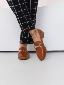 Лоферы ISSA Plus модель OB2-455_коричневый Фото