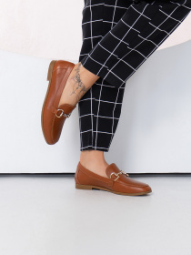 Лоферы ISSA Plus модель OB2-455_коричневый Фото