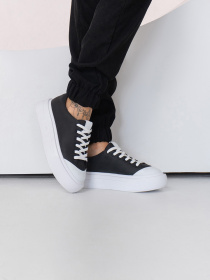 Кеди низькі ISSA Plus модель OB2-457_белый_черный Фото